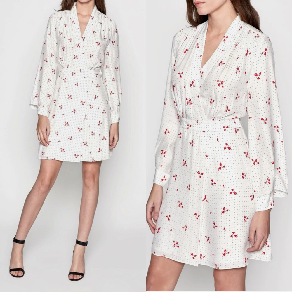 Equipment Allaire Long Sleeve Silk Wrap Dress